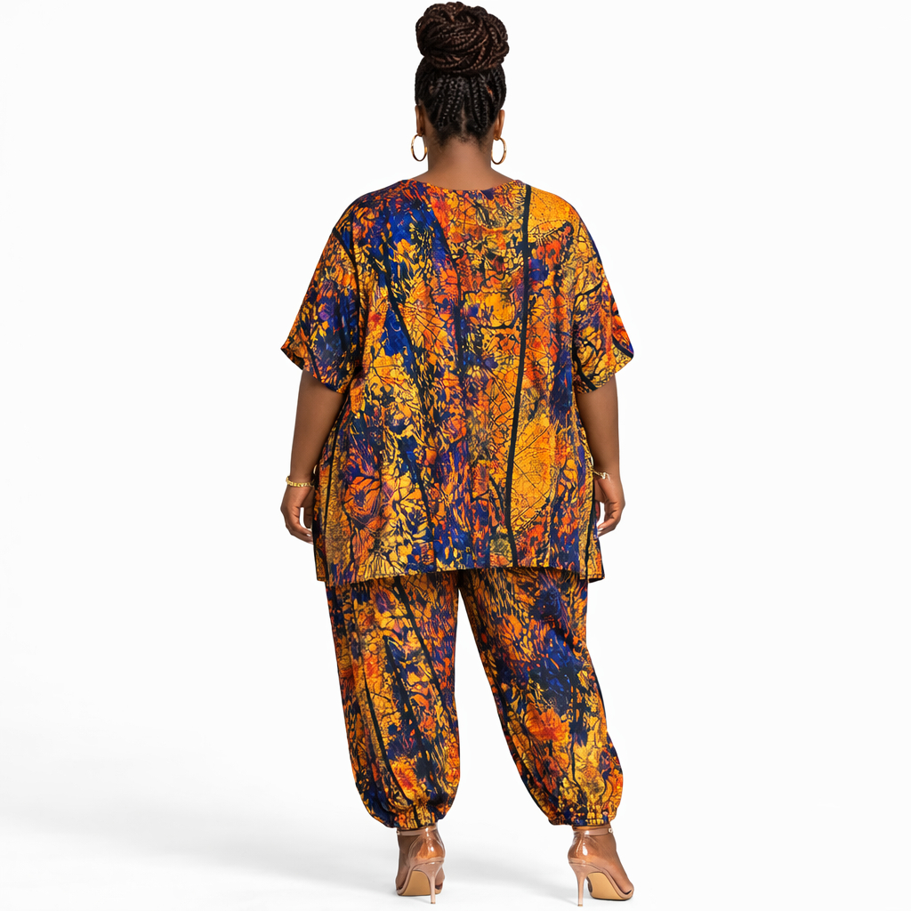 Sunburst Abstract Two Piece Lounge Set