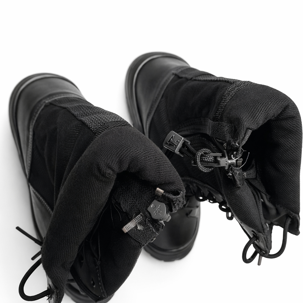 Black Tactical Zip Combat Boots