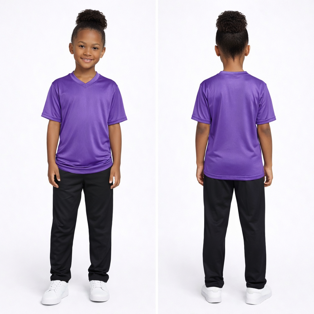 Kids Plain Purple T Shirt