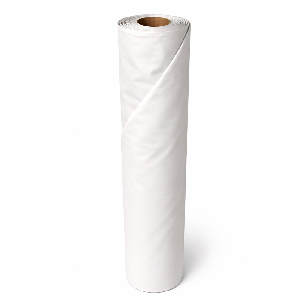 Plain White Synthetic Leather material