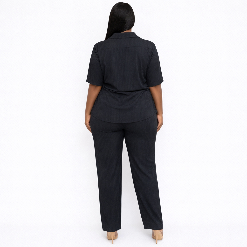 Quality Women Black Two Piece Outfit