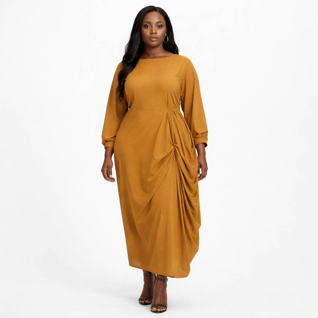 Mustard Gold Pinstripe Fabric Material