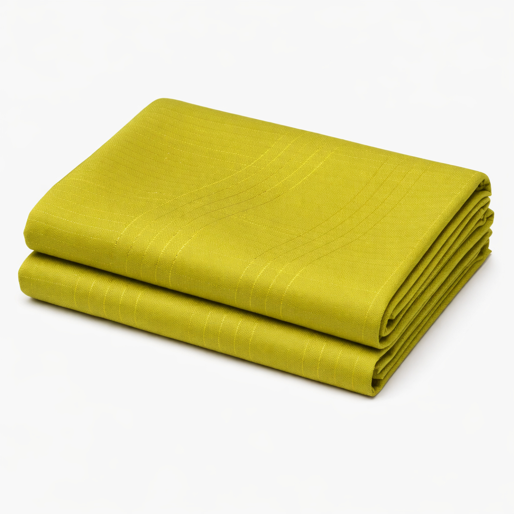 Bright Lime Textured Pinstripe Fabric