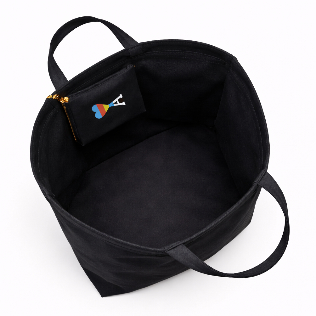 Soybean Graphic Canvas Tote Bag with Mini Zip Pouch