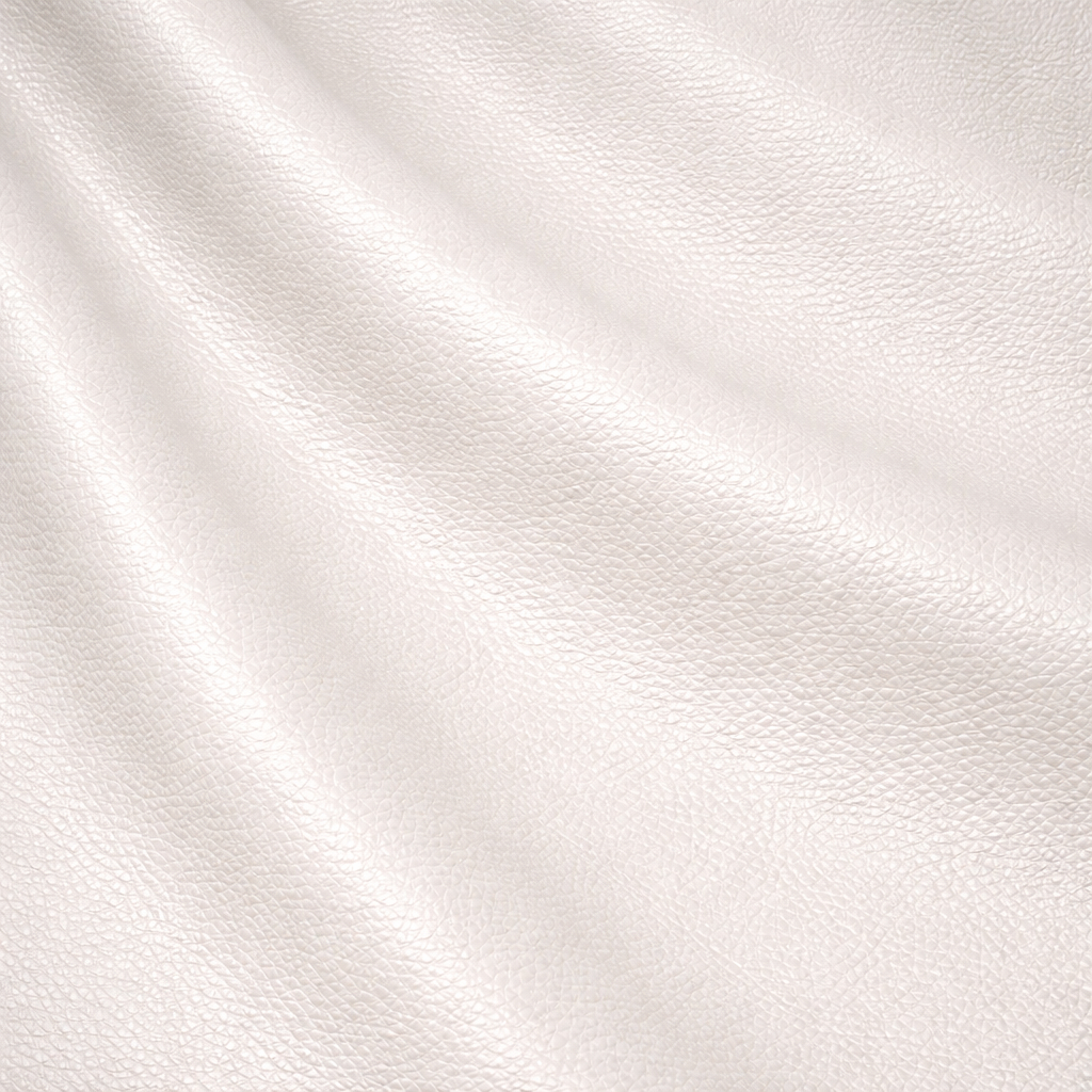 Ivory Pebbled PU Leather Fabric