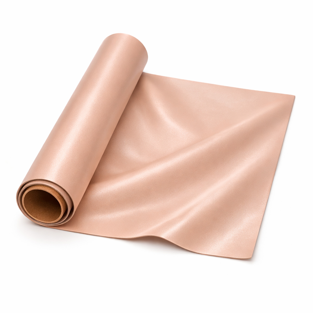 Blush Beige Smooth PU Leather Material