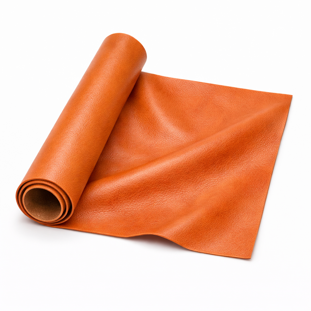 Burnt Orange Leather Material