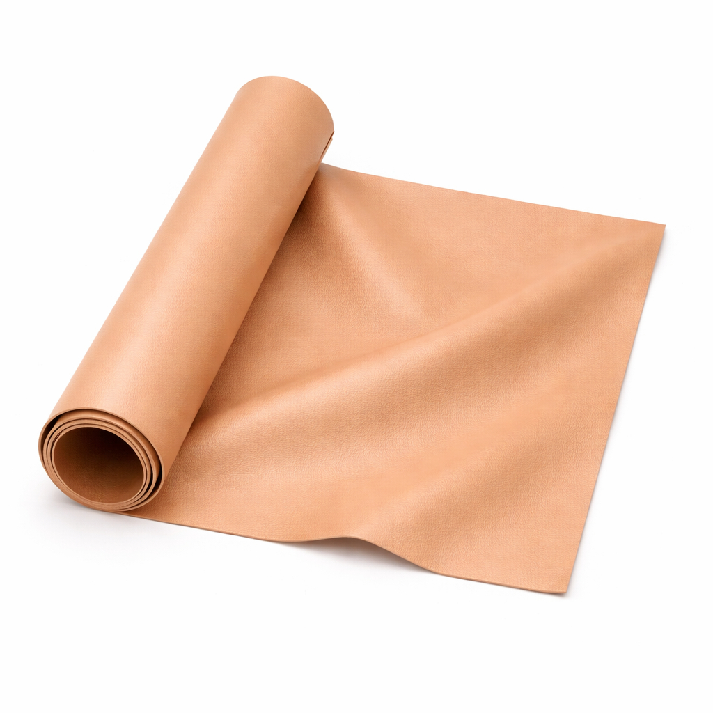 Camel Smooth PU Leather Material