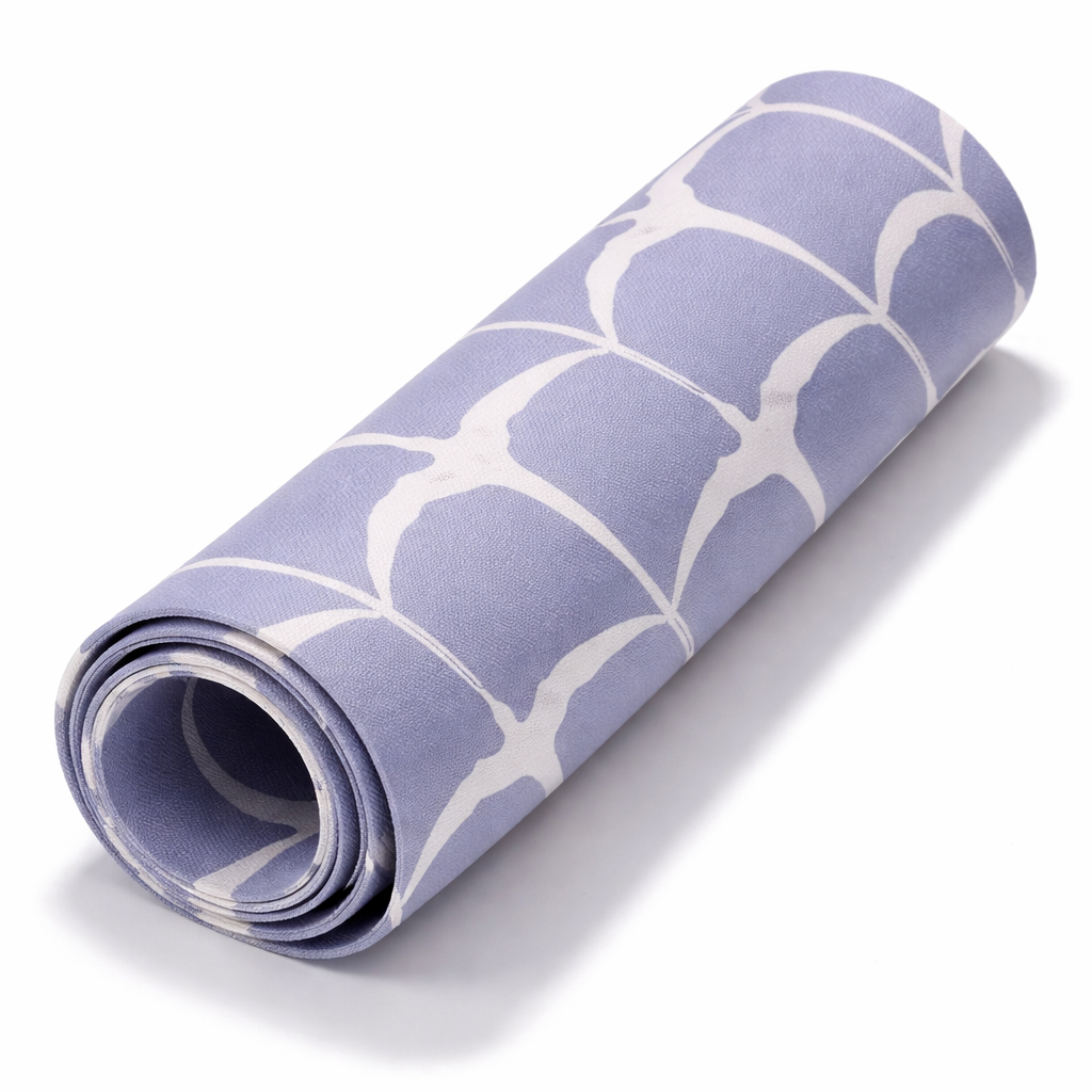 Abstract Petal Pattern Synthetic Leather Grey and White Modern Design