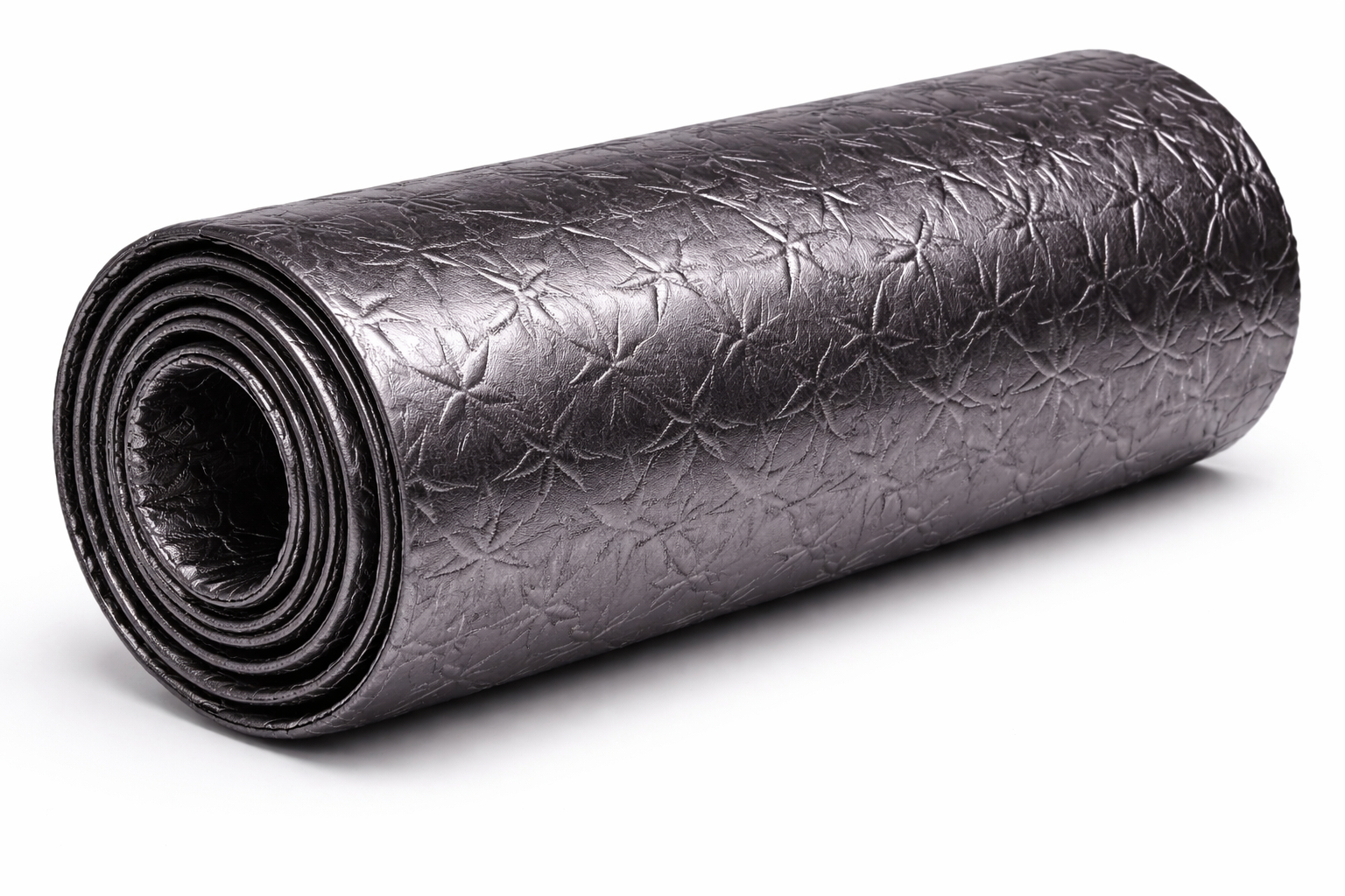 Metallic Star Embossed Synthetic Leather Gunmetal Grey Shimmer Finish