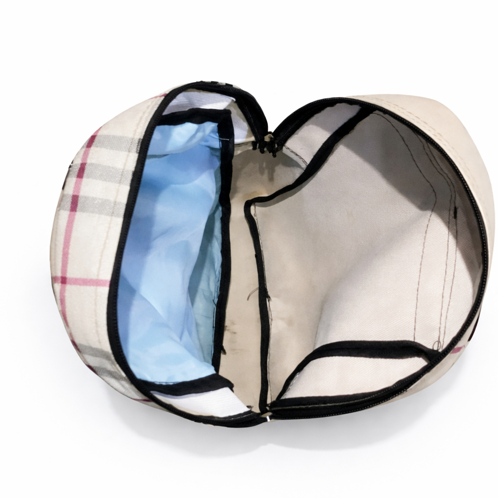 Check Pattern Casual Mini Backpack with Front Stud Pocket