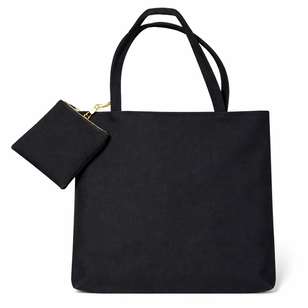 Printed Graphic Tote Bag with Matching Mini Pouch