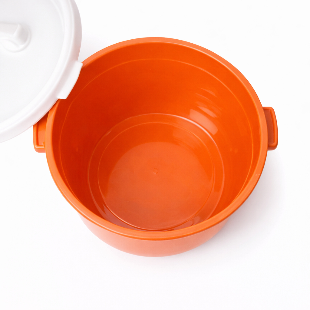Amber Kiddo Plastic Food Warmer Bowl with Lid Insulated Serving Bowl