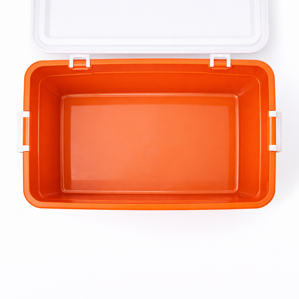 Amber Plastic Storage Box with Lid Multi Purpose Household Organizer