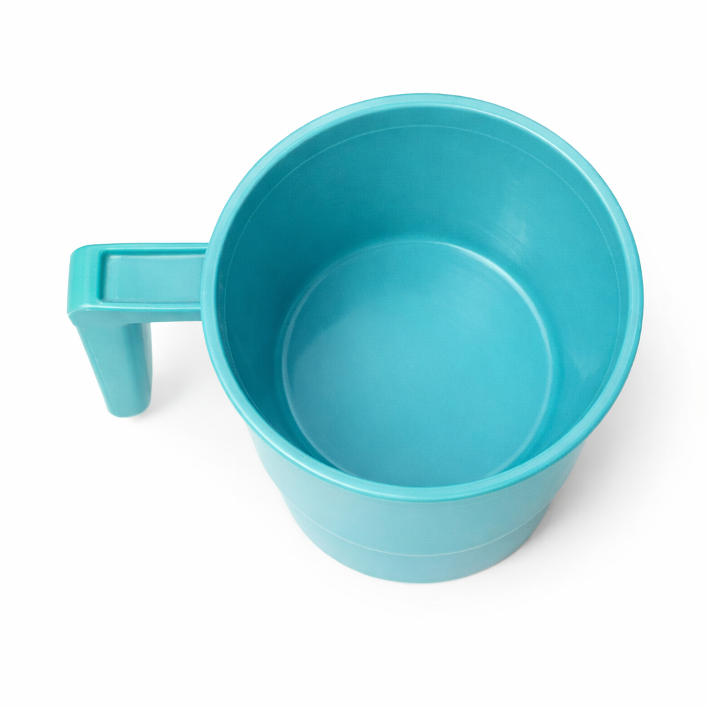 Turquoise Plastic Mug with Handle Household Water Scoop