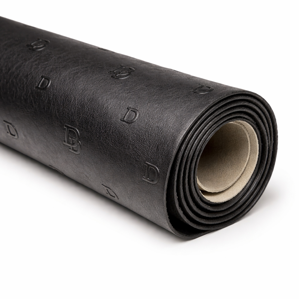 Black Embossed Synthetic Leather Fabric PU Upholstery Material