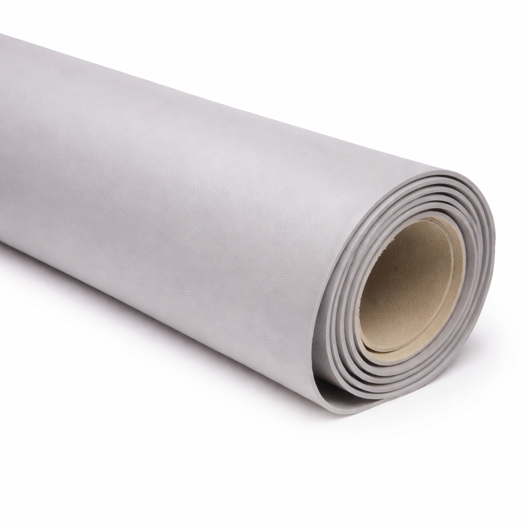 Light Grey Synthetic Leather Fabric PU Upholstery Material