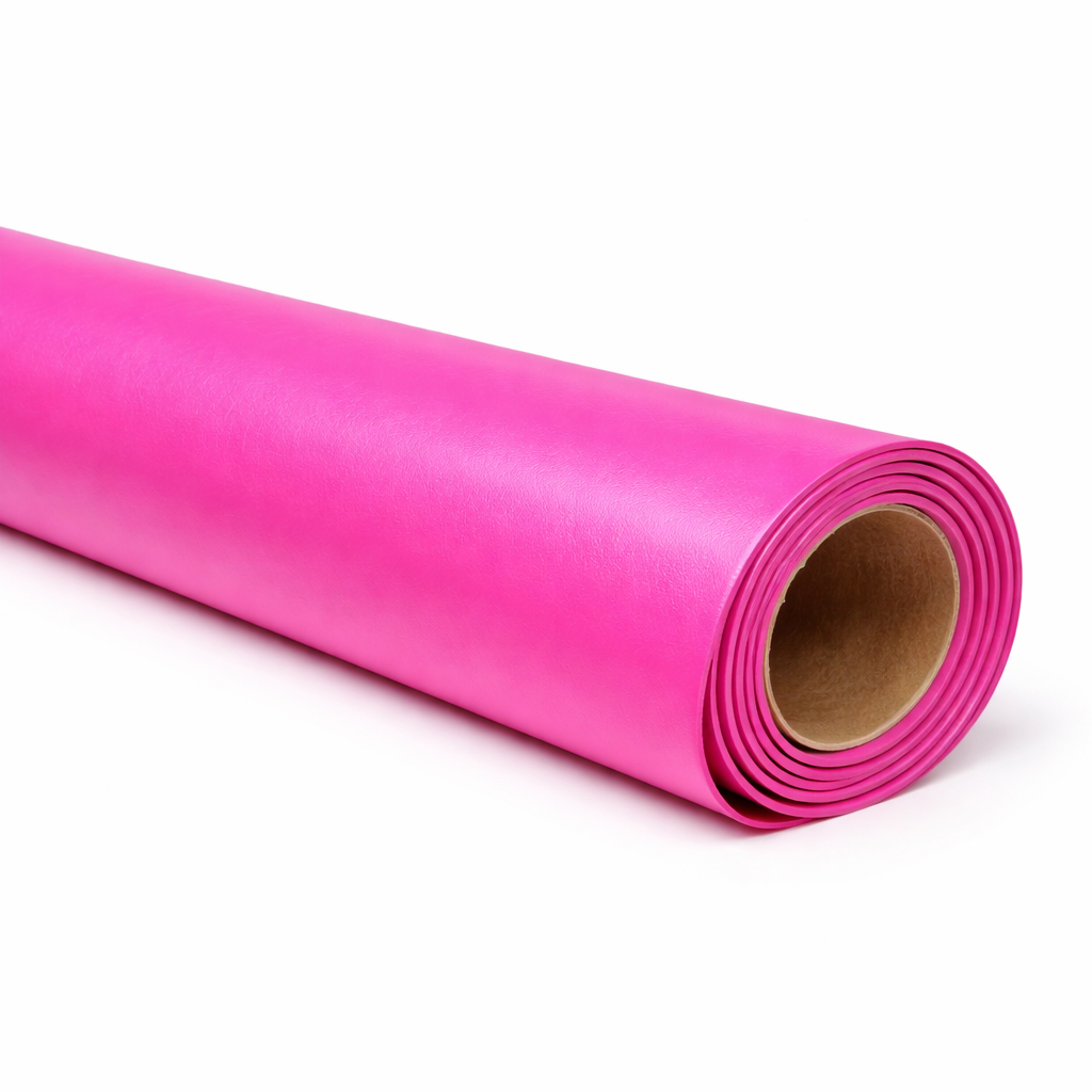 Pink Synthetic Leather Fabric PU Upholstery Material