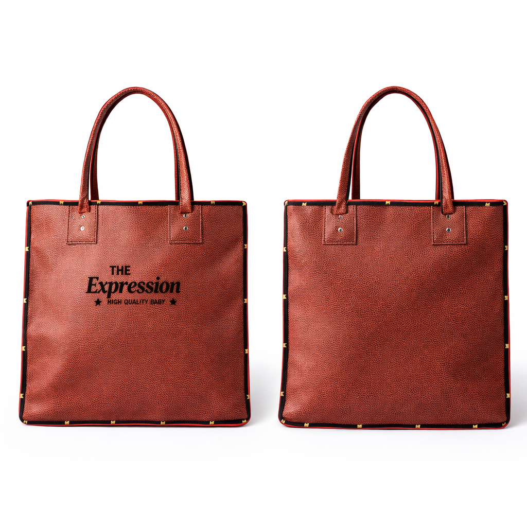 Unisex Brown Textured Tote Bag for shopping
