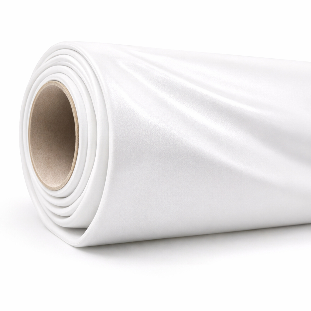 Light Grey Smooth Synthetic Leather Fabric PU Upholstery Material