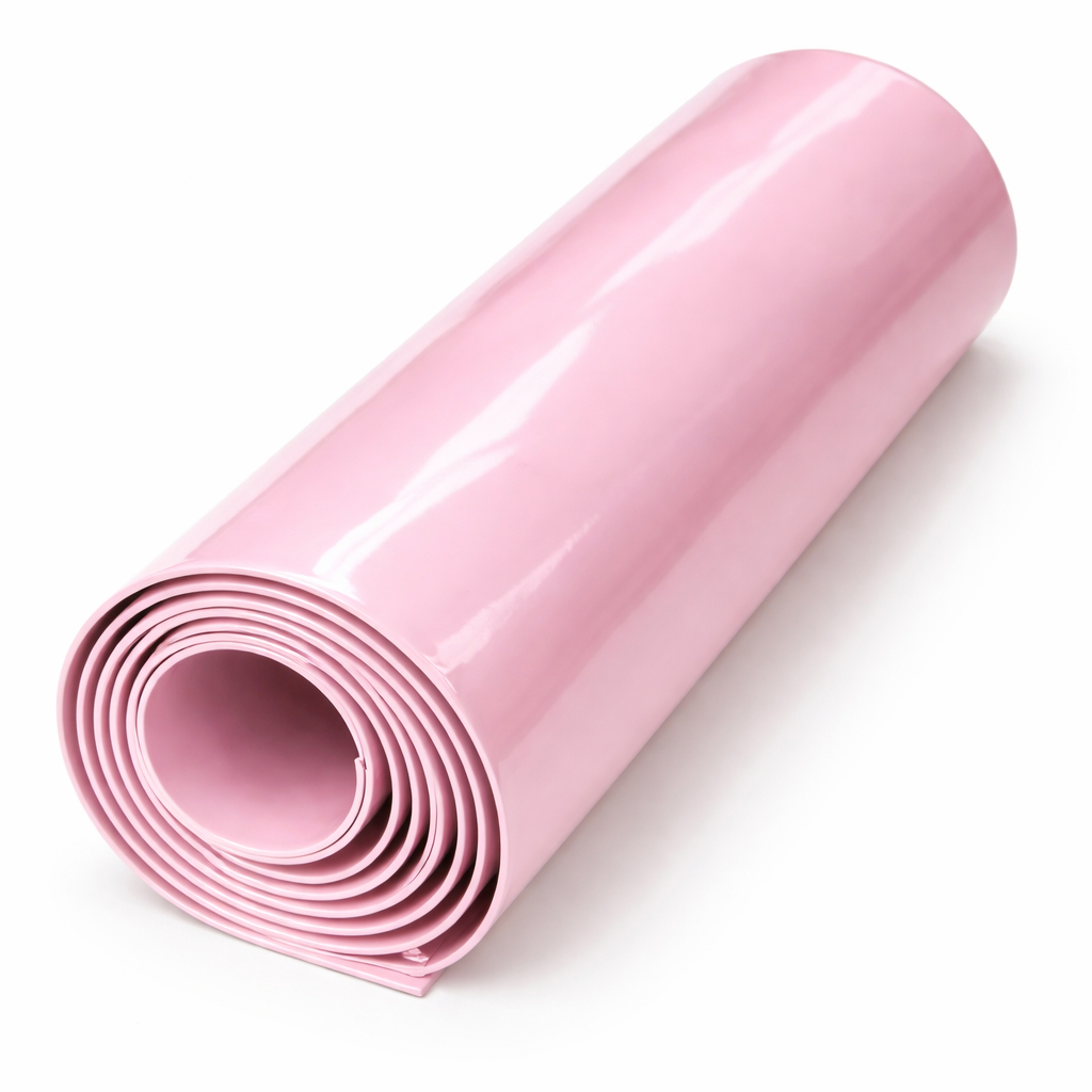 Glossy Baby Pink  Synthetic Leather Fabric
