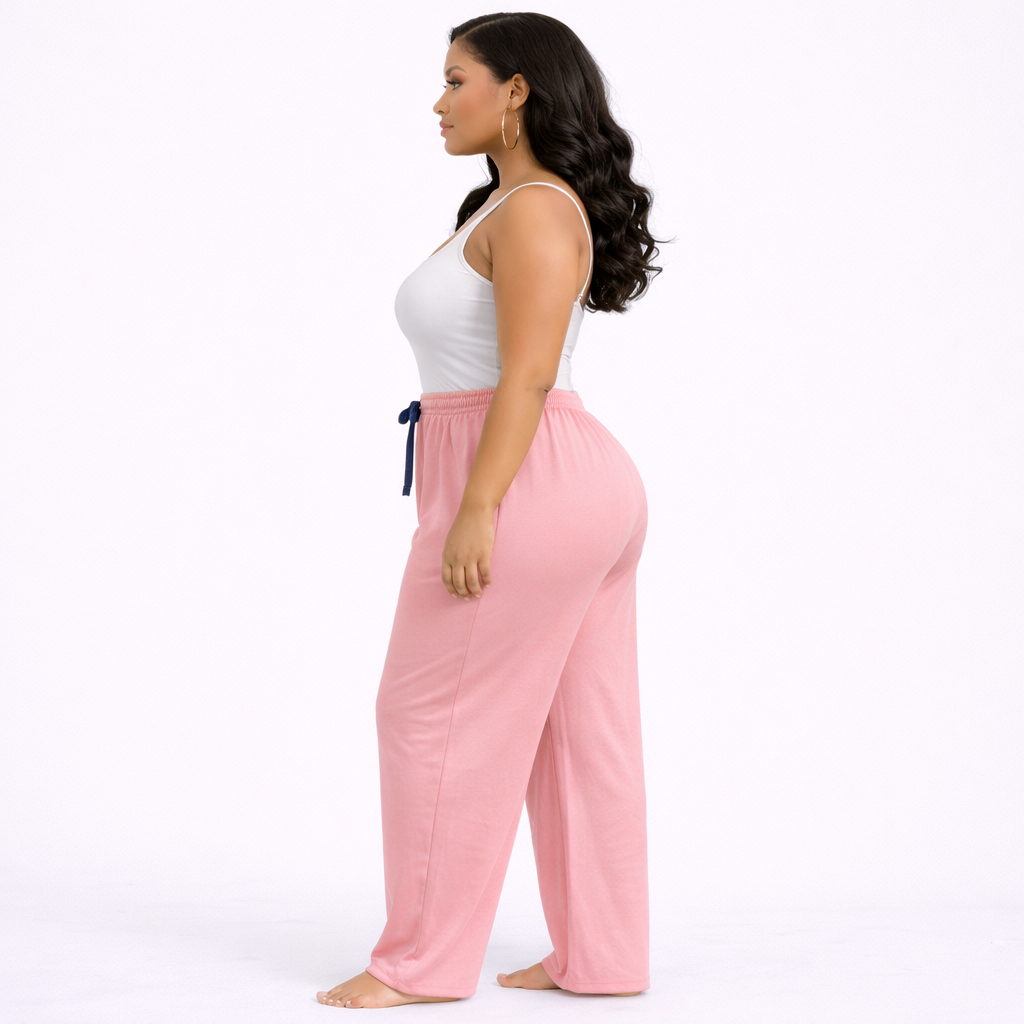 Women Pink Drawstring Jogger Pants