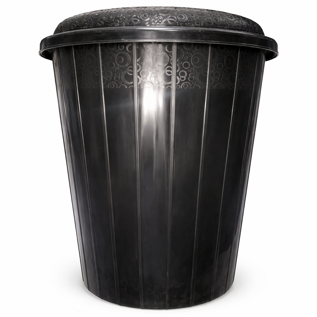 Large Plastic Storage Can with Lid Multi Purpose Household Container