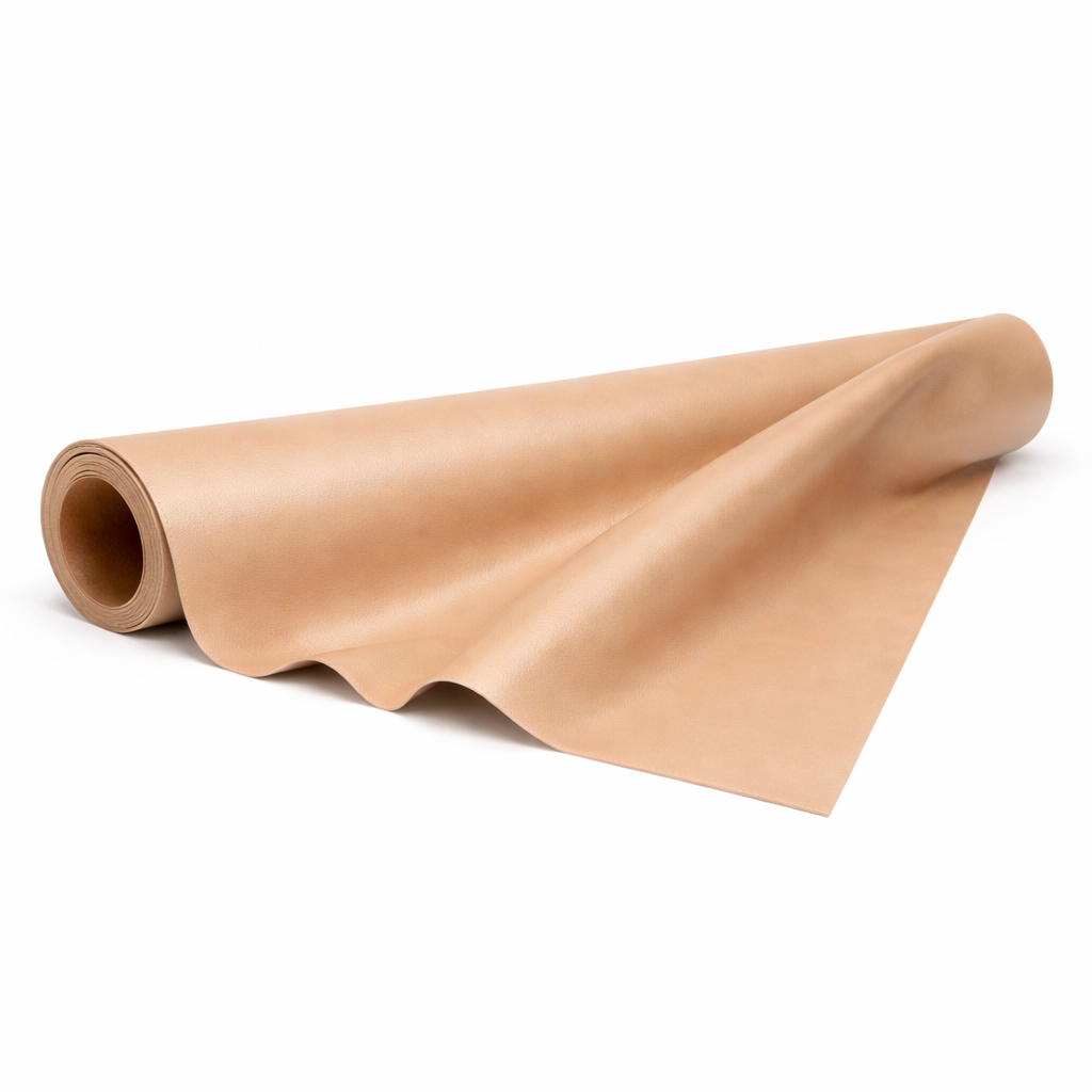 Matte Camel Synthetic Leather Fabric