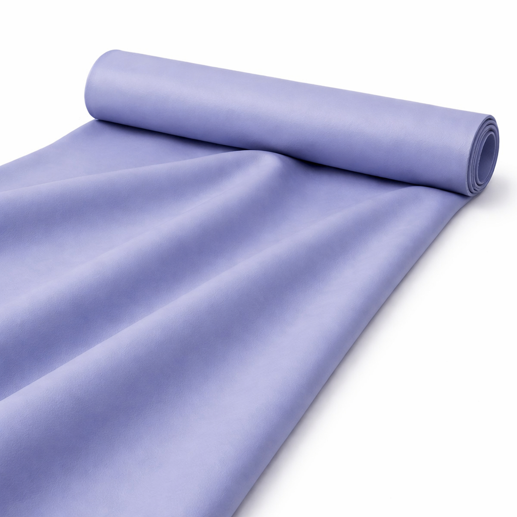 Matte Slate Blue Synthetic Leather Fabric