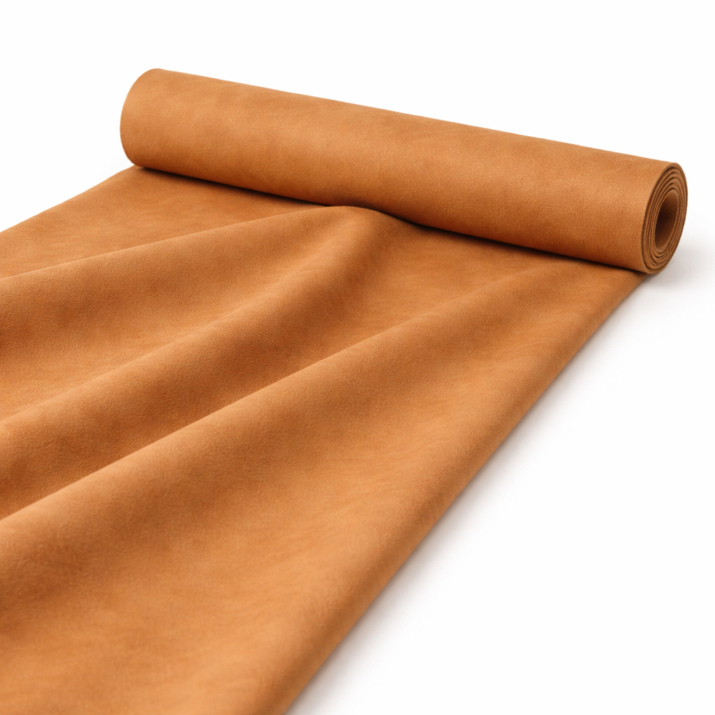 Antique Tan Synthetic Leather Fabric