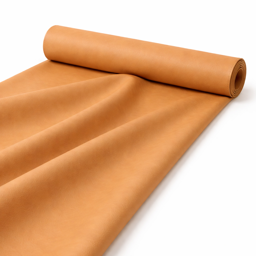Classic Tan Synthetic Leather Fabric