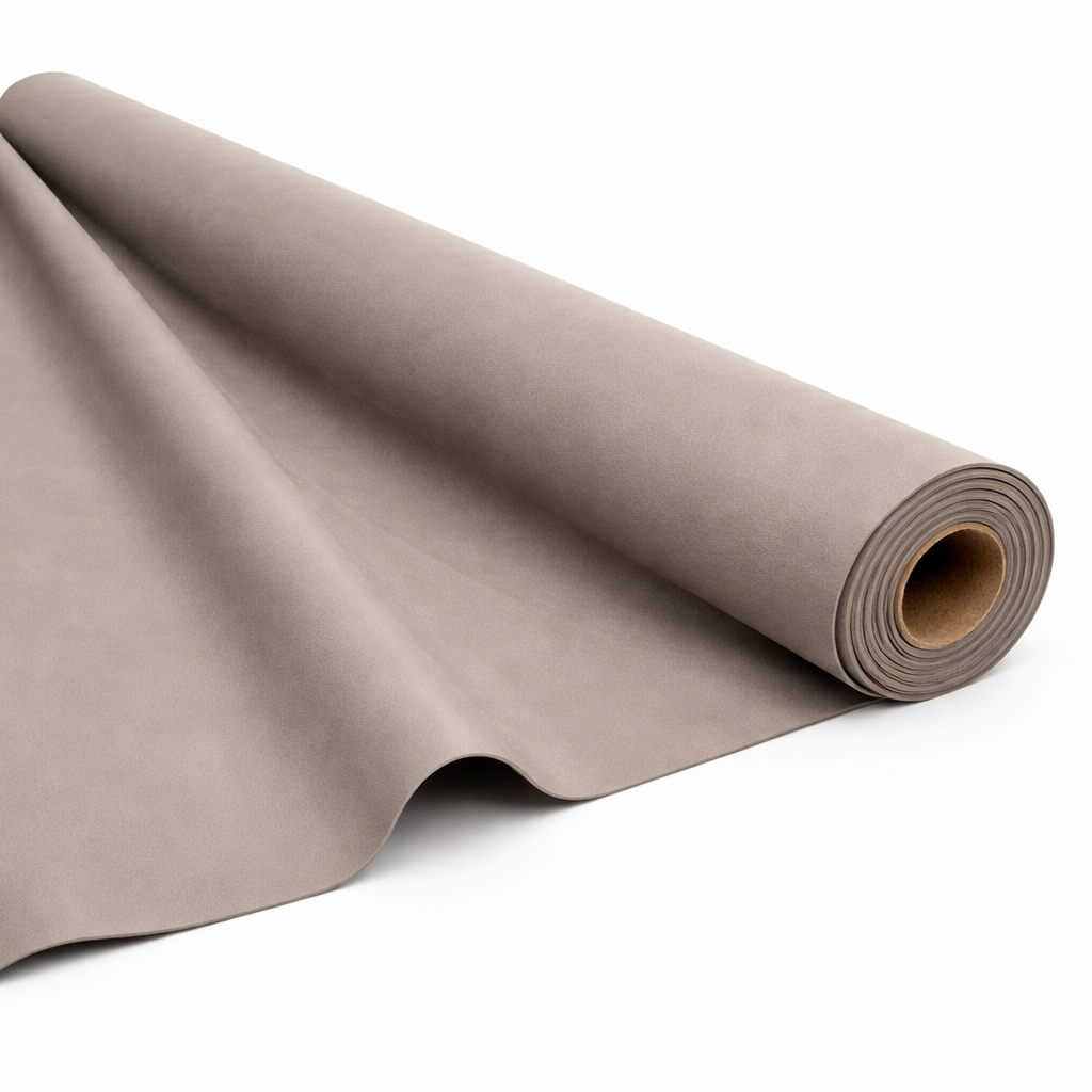 Matte Taupe Synthetic Leather Fabric