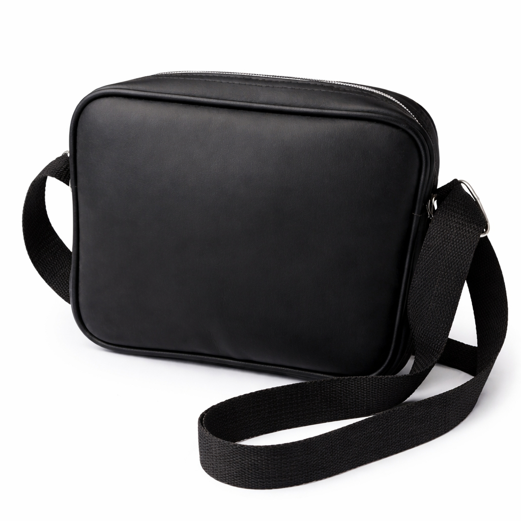 Black and Brown Rivet Accent Crossbody Shoulder Bag