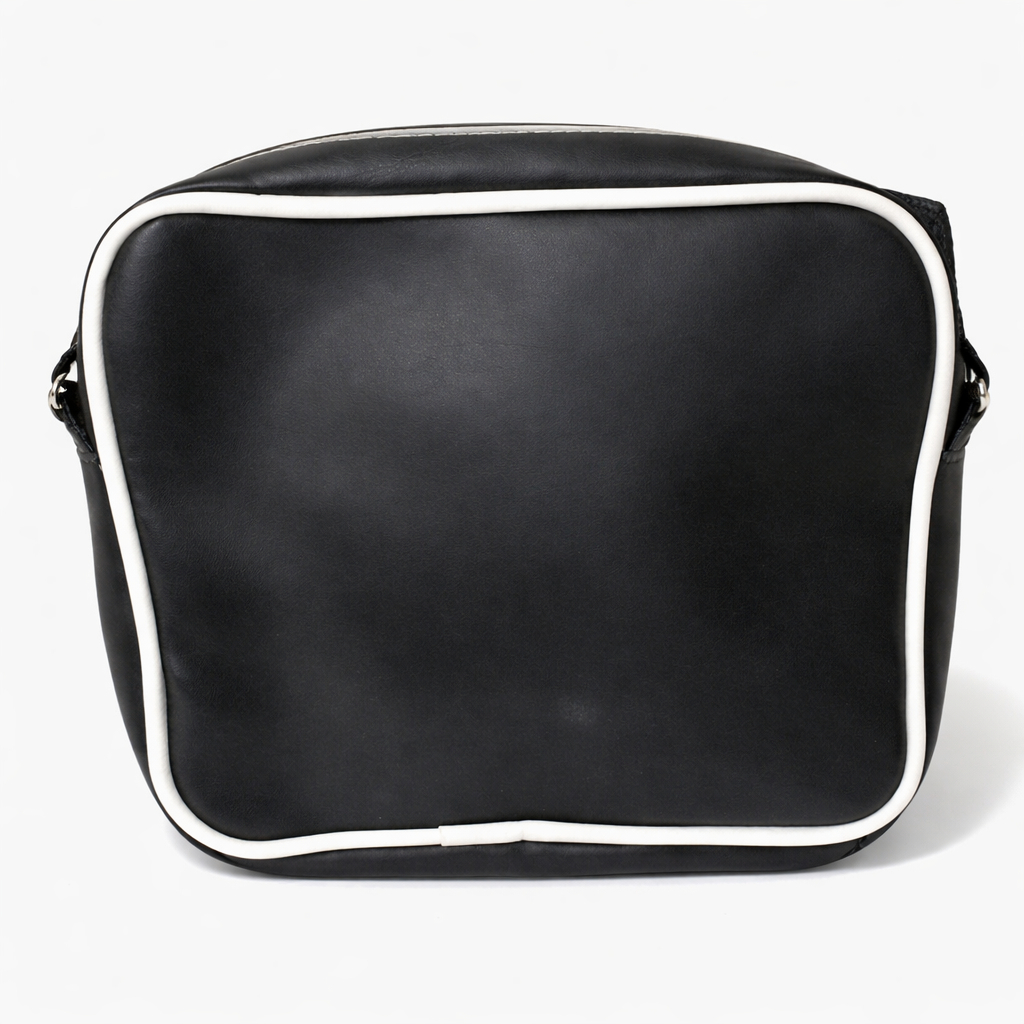 Compact Black Crossbody Zip Bag