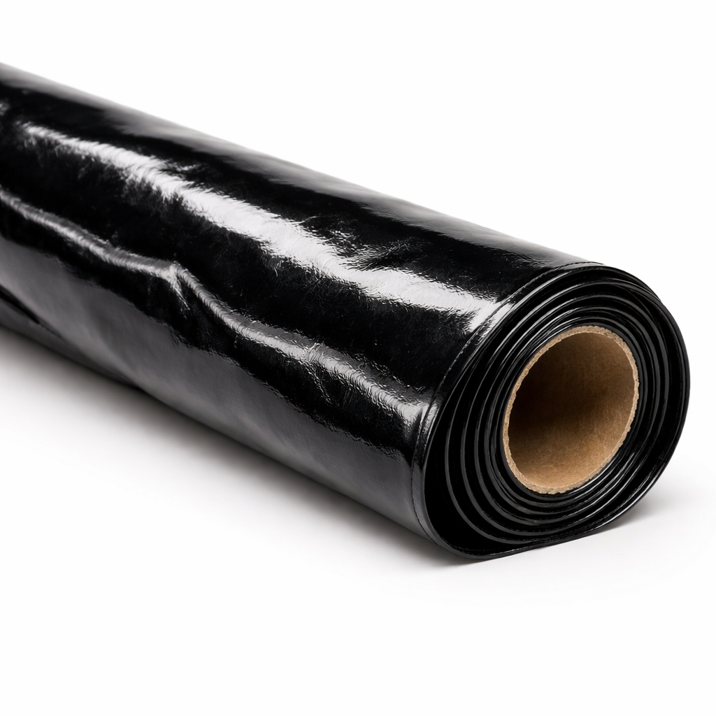 Glossy Black Synthetic Leather material