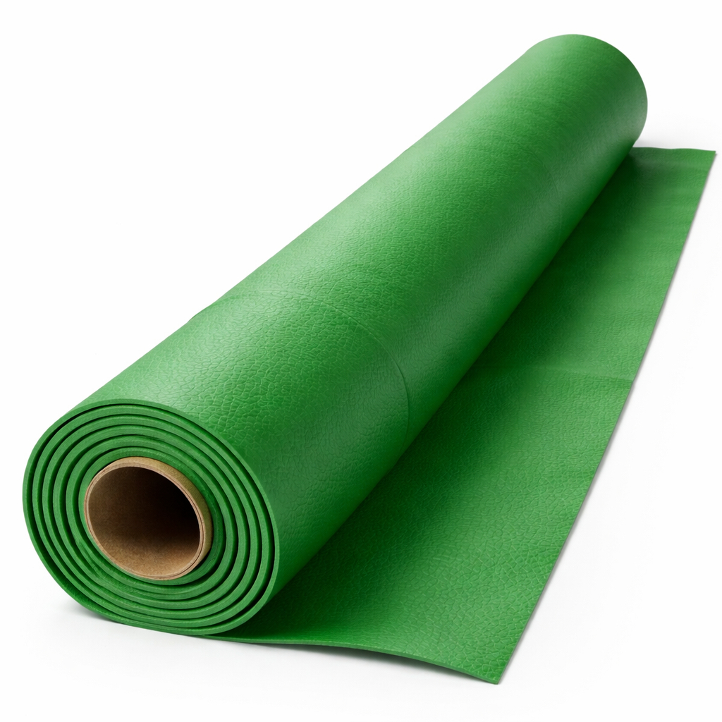 Textured Green Synthetic Leather Fabric