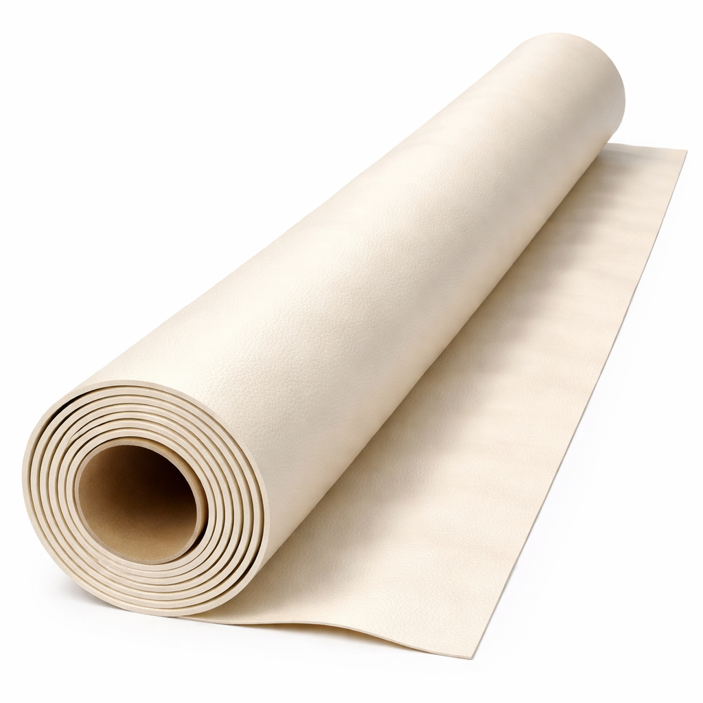 Premium Cream  Synthetic Leather Fabric
