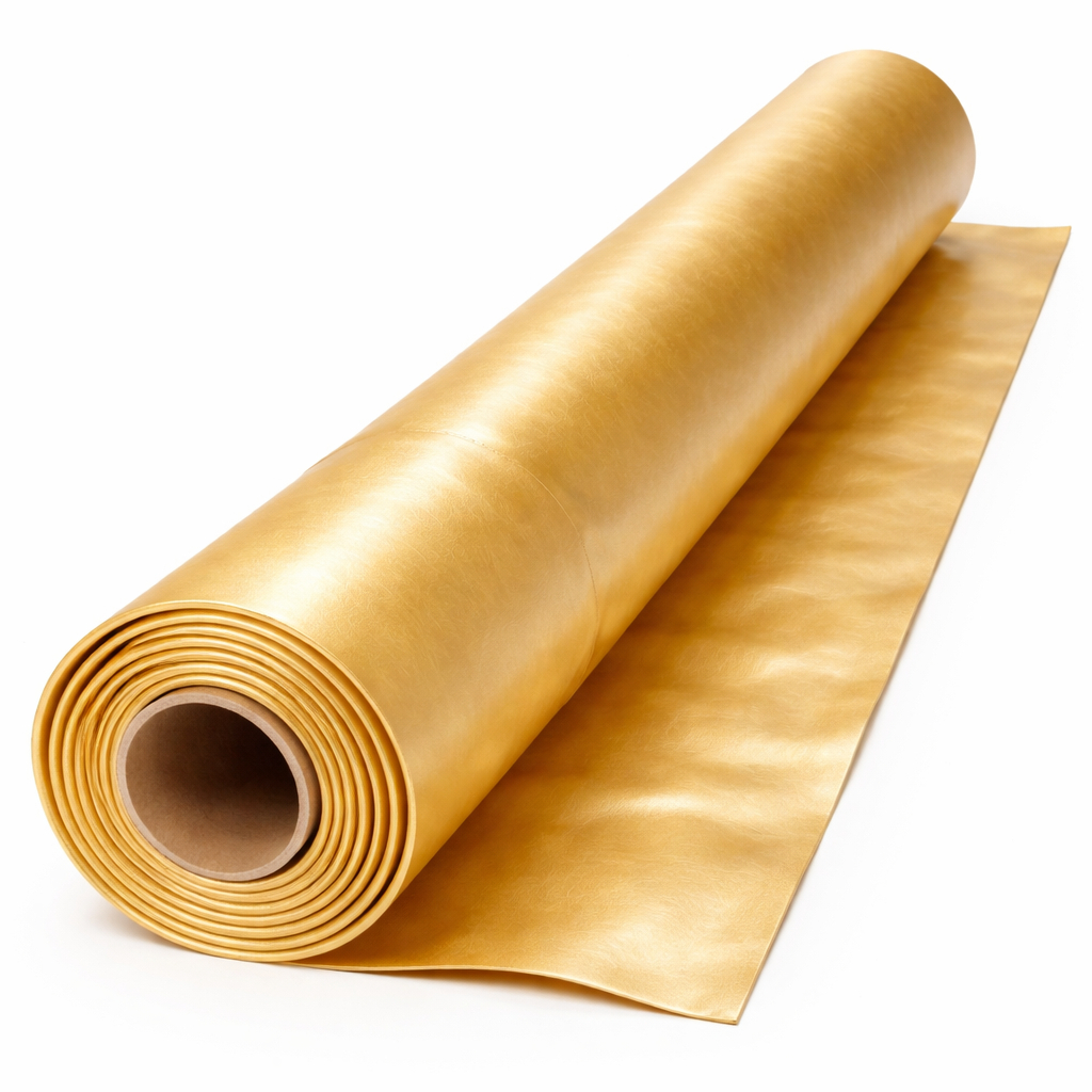 Premium Golden Tan Synthetic Leather Fabric
