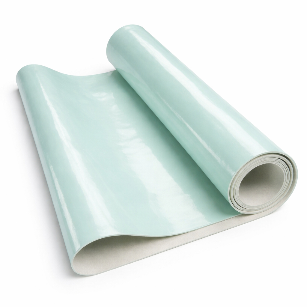 Premium Glossy Light  Green Synthetic Leather Fabric