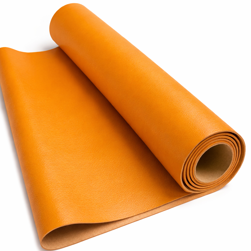 Premium Mustard Yellow Synthetic Leather Fabric