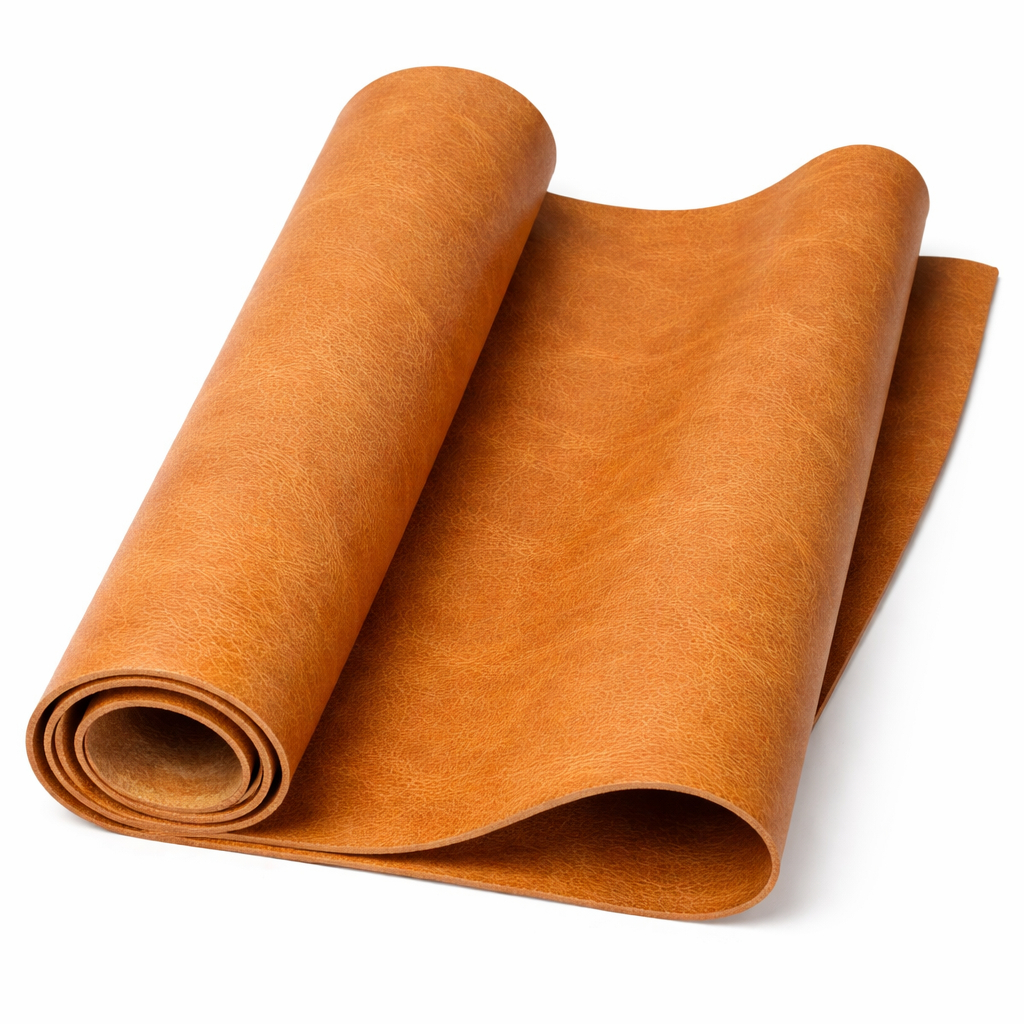 Premium Vintage Tan Synthetic Leather Fabric