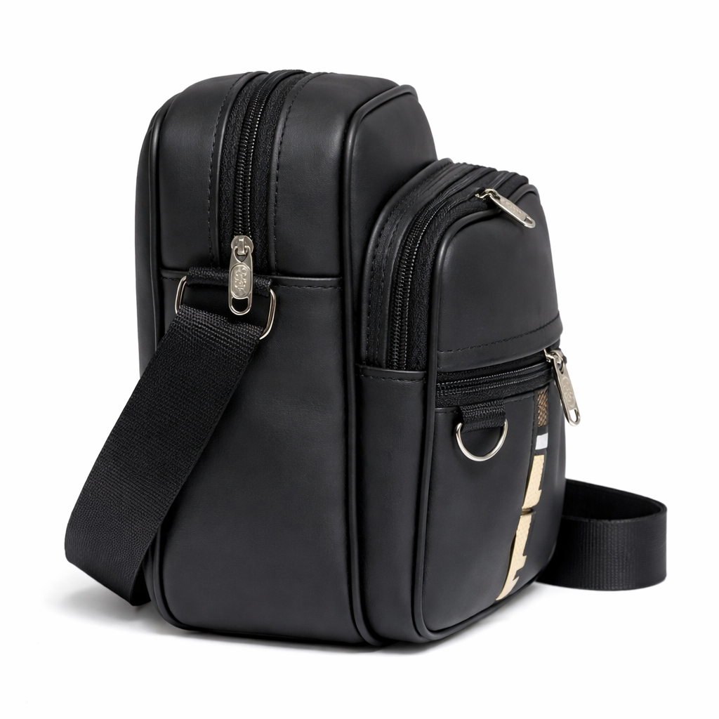 Black leather Mini Crossbody Bag