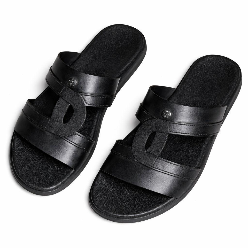 Men Double Strap SlipOn Sandal