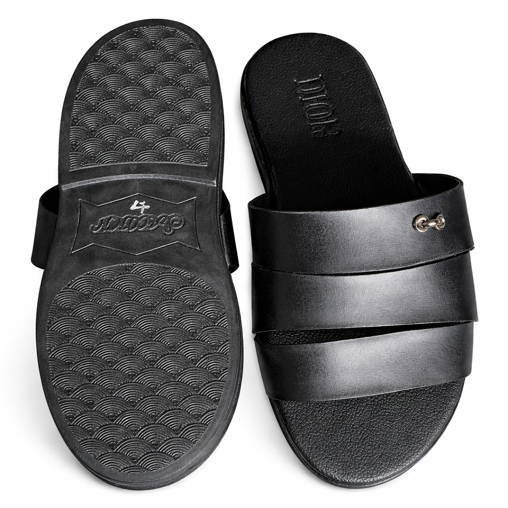 Mens Double Strapped Slip On Sandals
