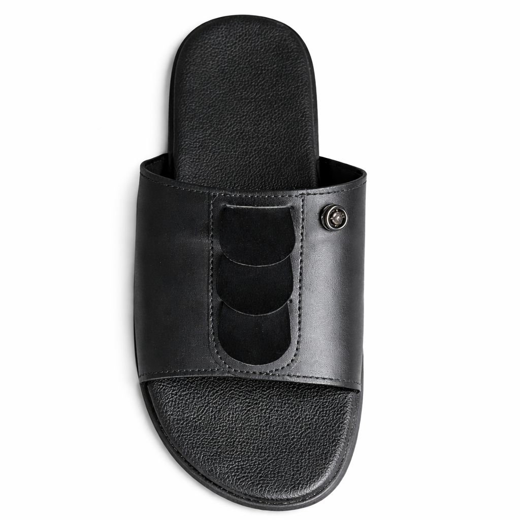 Mens Wide Strap SlipOn Sandal