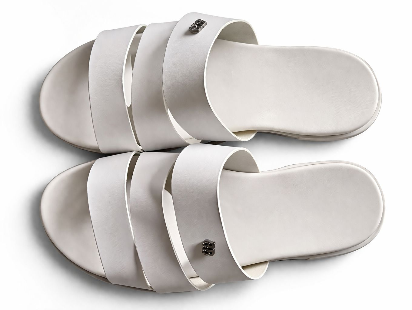 Minimalist Double Strap Slip On Sandals