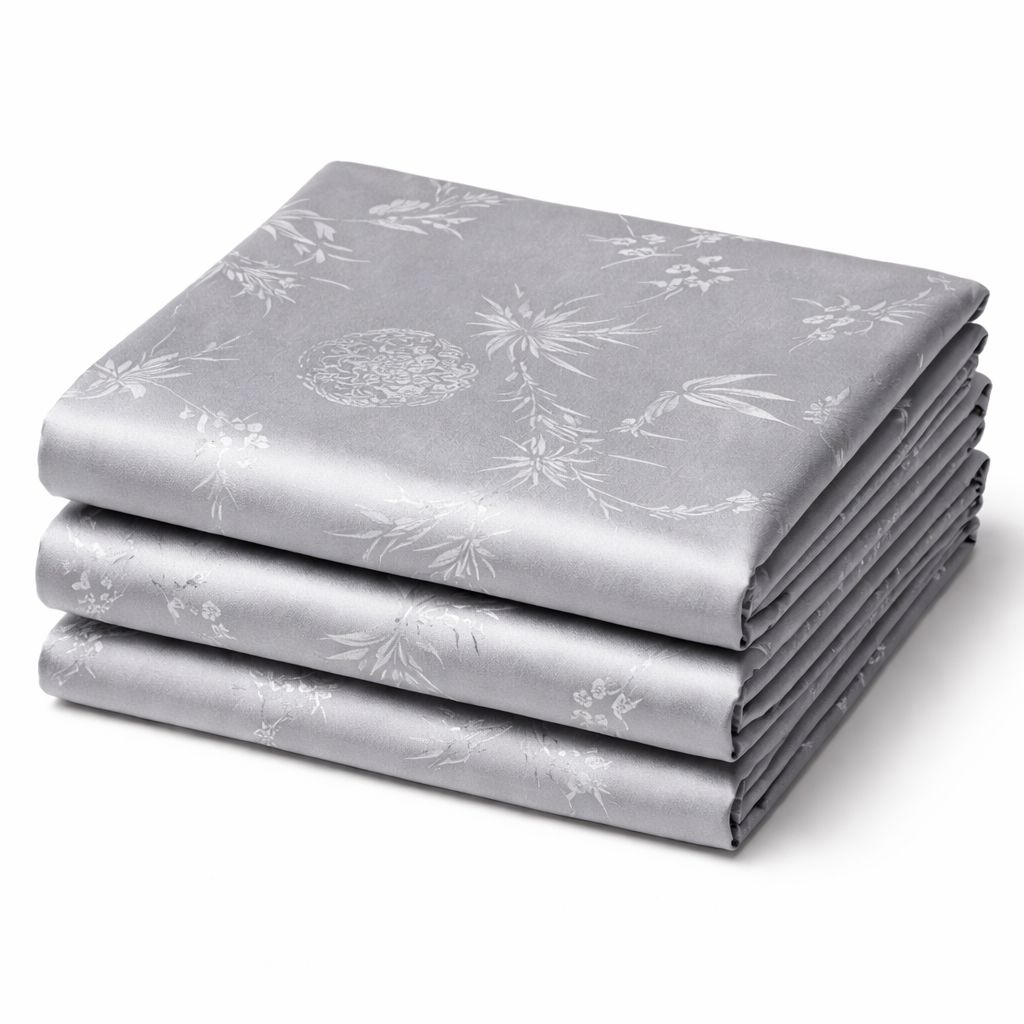 Luxury Silver Floral Senator Fabric