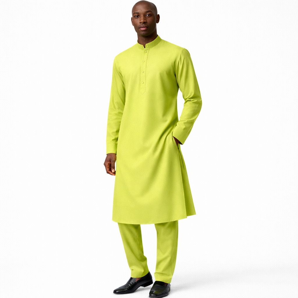 Lime Prestige Senator Fabric Classic Plain Finish