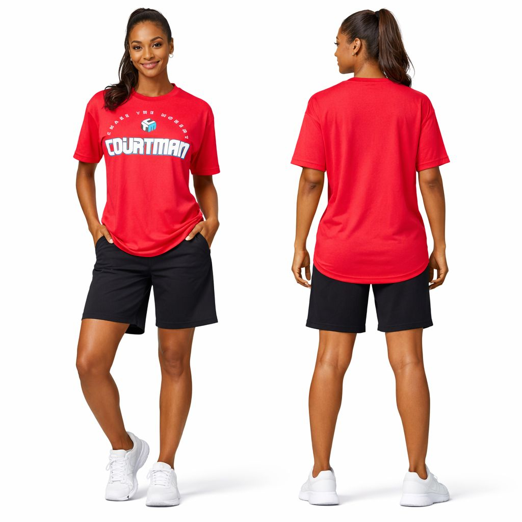 Unisex Red Graphic T Shirt