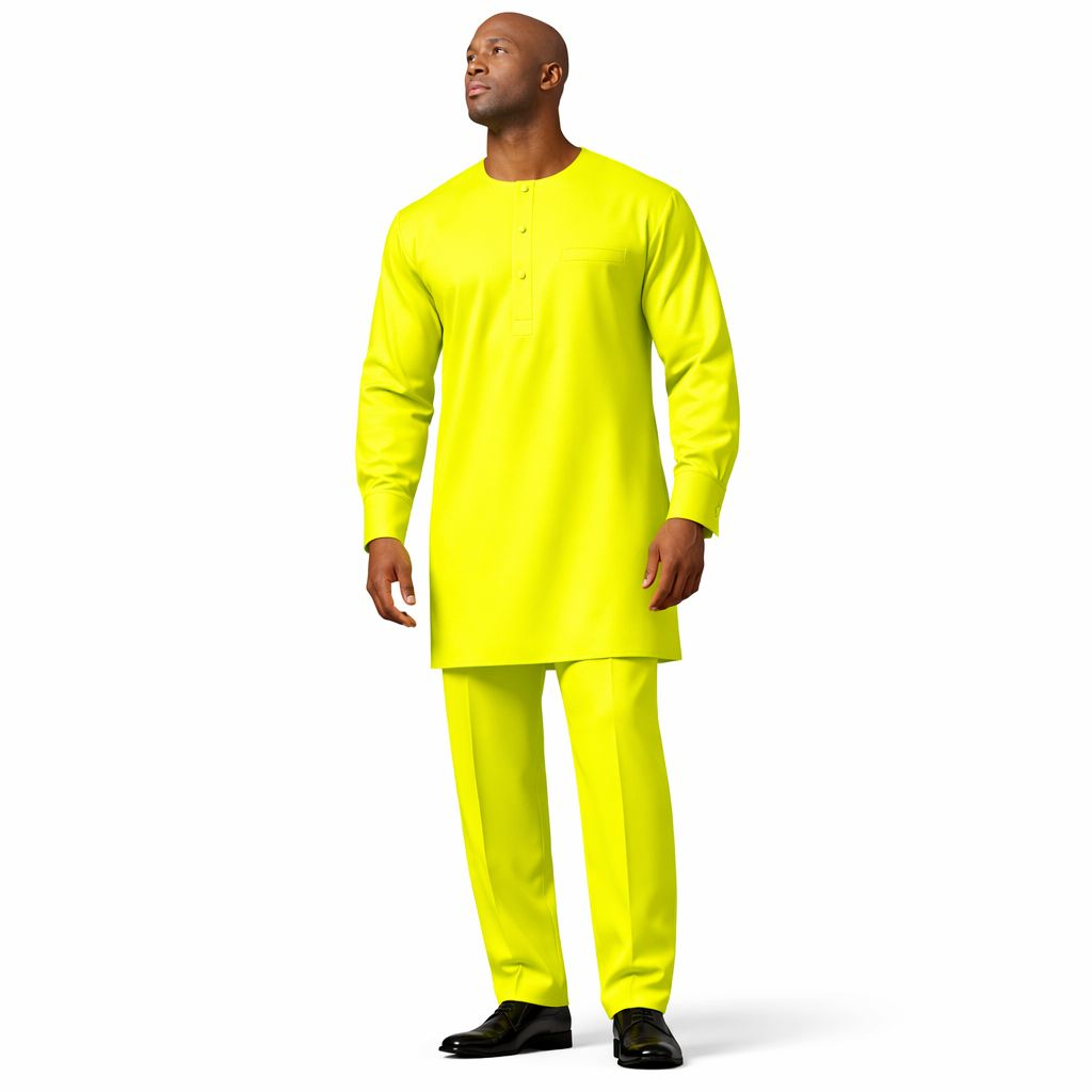 Bright Yellow Textured Upholstery Fabric